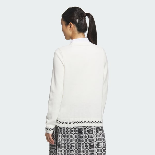 ホワイト 【ゴルフ】フルファッション クルートップス