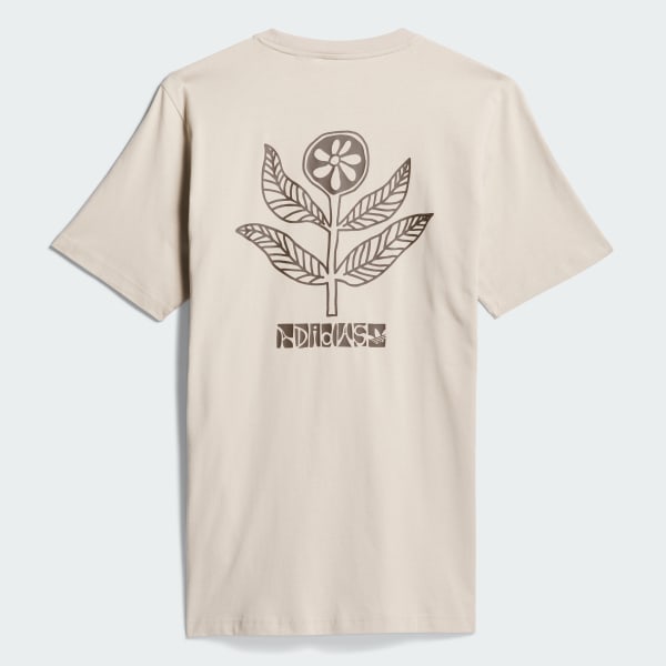 Beige LC Flower Short Sleeve Tee