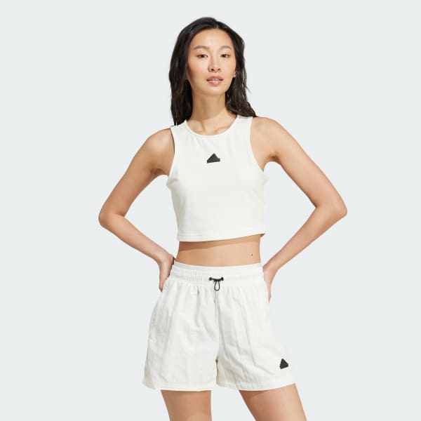 adidas City Escape Cropped Tank Top White Free Shipping with adiClub adidas US