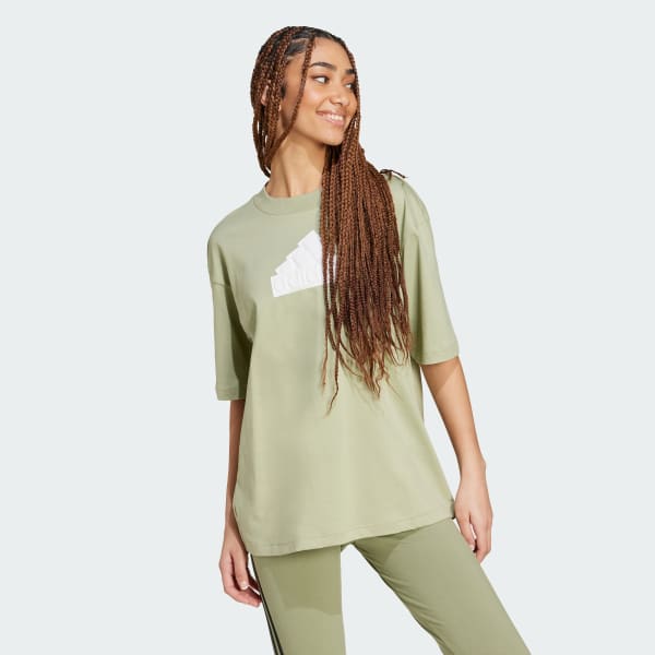 Green Future Icons Badge of Sport Boyfriend Tee