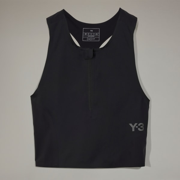 Black Y-3 Running Fitted Top