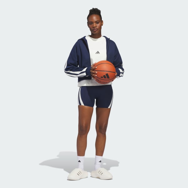 Blue ADIDAS CROP HOODY