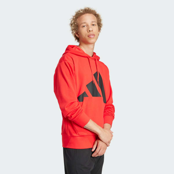 Rosso Felpa con cappuccio Essentials Big Logo French Terry