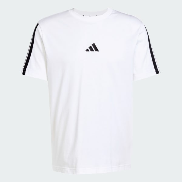 White Essentials 3-Stripes Single Jersey Tee