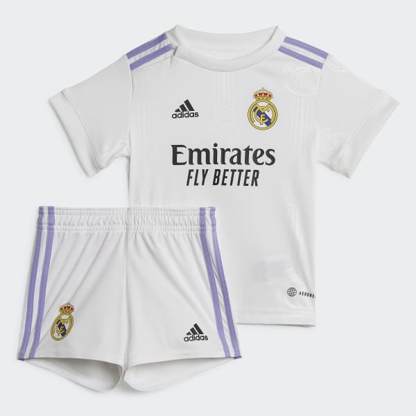 Conjunto para bebés Uniforme Local Real Madrid Condivo 22 - Blanco adidas