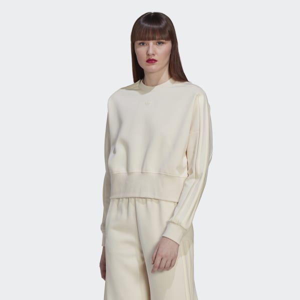 Μπεζ Adicolor Contempo Chunky 3-Stripes Sweater