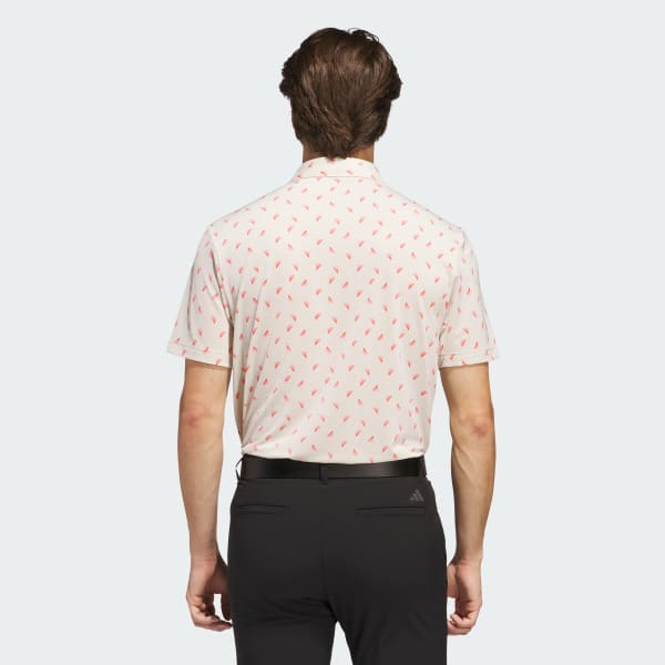 Beige Ultimate365 Printed Mesh Polo Shirt