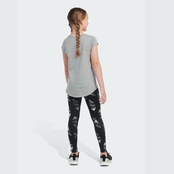 Allover Print Brand Logo Tights