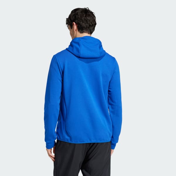 Blue Essentials Hybrid Down Hooded Jacket