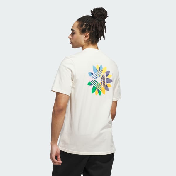 Blanco Camiseta Skateboarding Pinwheel Trifolio
