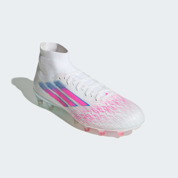White F50 Sparkfusion Pro Firm Ground/Artificial Grass Boots