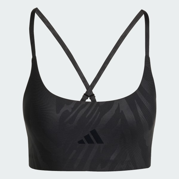 Negro top deportivo Powerimpact AOP de soporte ligero