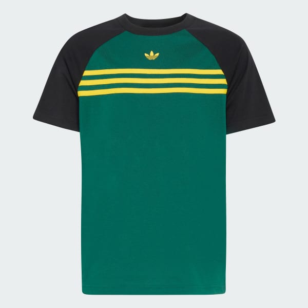 Verde CAMISETA REGULAR HORIZONTAL TRÊS LISTRAS