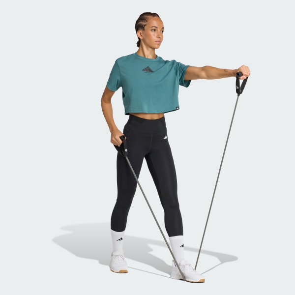 zelená Retro tréninkové tričko CLIMACOOL s grafikou