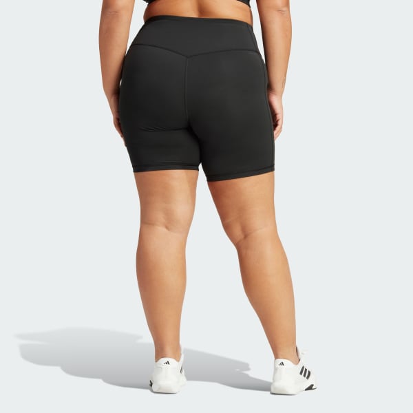 adidas Optime 7-Inch Leggings (Plus Size) - Black, Women's Training