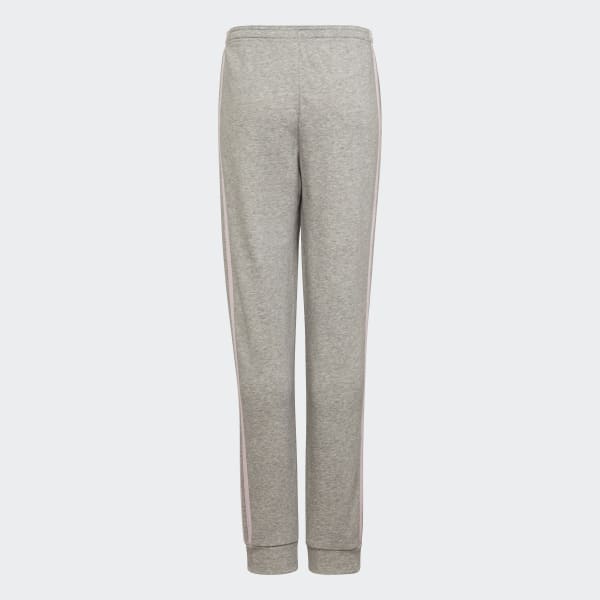 Grau adidas Essentials 3-Streifen French Terry Hose