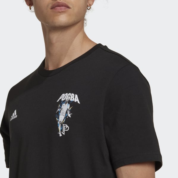 Siyah Pogba Football Icon Graphic Tişört QD370