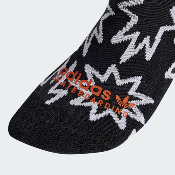 Negro Calcetines Estampados Burst