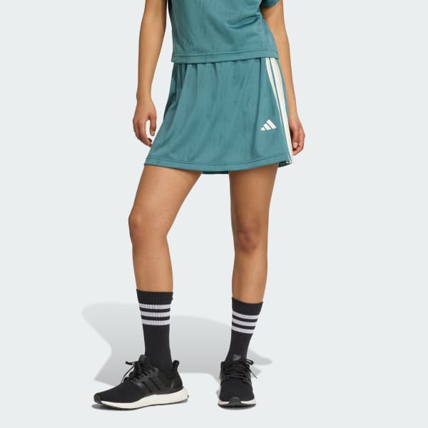Gron Stadium 3-Stripes Tennis Inspired Jacquard nederdel med shorts