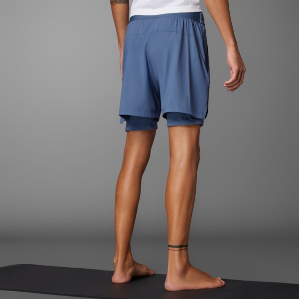 Blue Designed for Training Yoga Premium 2-in-1 Shorts