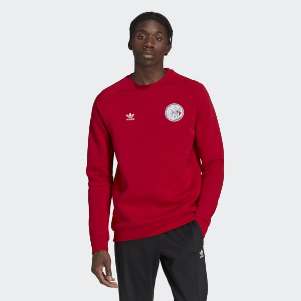 Czerwony Ajax Amsterdam Essentials Trefoil Sweatshirt