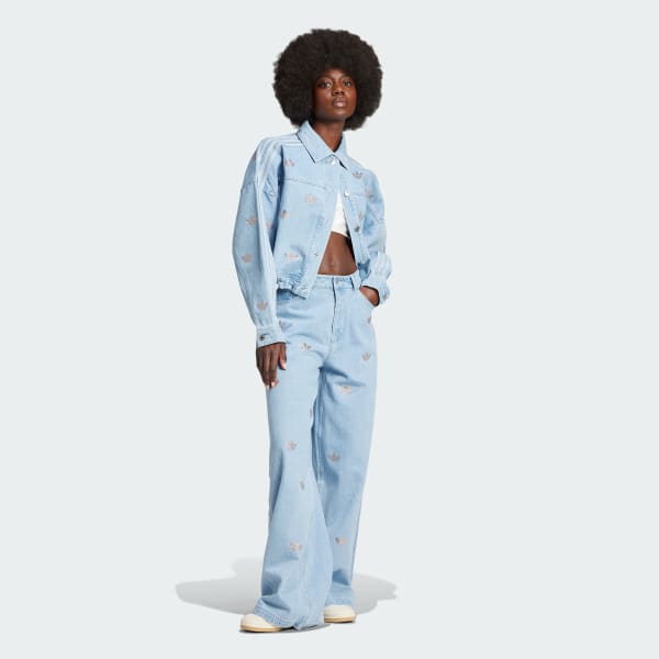Blue Denim Rhinestone Jacket