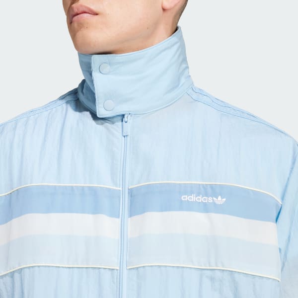 adidas '80s Nylon Archive 3-Stripes Track Top - Blue | Free