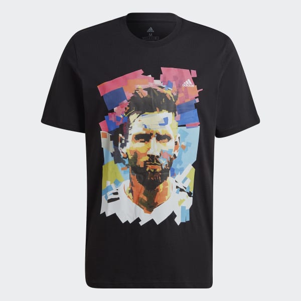 Black Messi Football Graphic Tee TU563