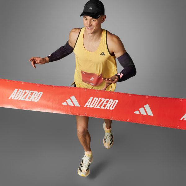 アディダス アディゼロ ランニング シングレット - イエロー