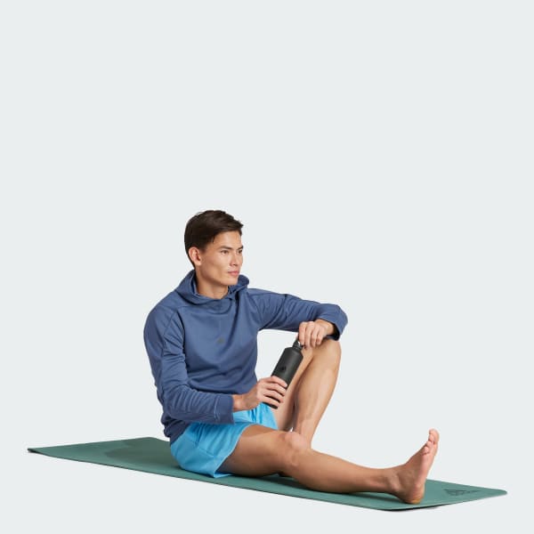 Azul Moletinho Capuz Yoga