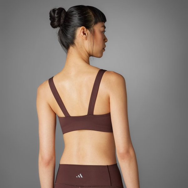adidas All Me Luxe Medium Support Bra Brown adidas Thailand