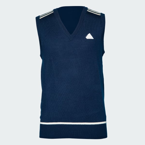 adidas 3 Stripes Sweater Vest - Blue | adidas India