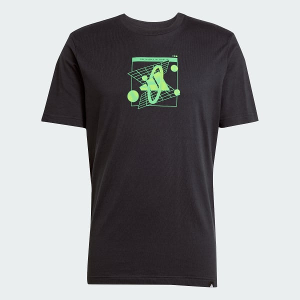 Negro Camiseta Graphic Retro Futurism