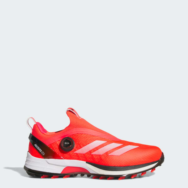 新品未使用美品　adidas アディダス　ゴルフシューズ　赤　レッド 中古 アディダスゴルフ adidas GOLF ゴルフシューズ 25.5 レッド
