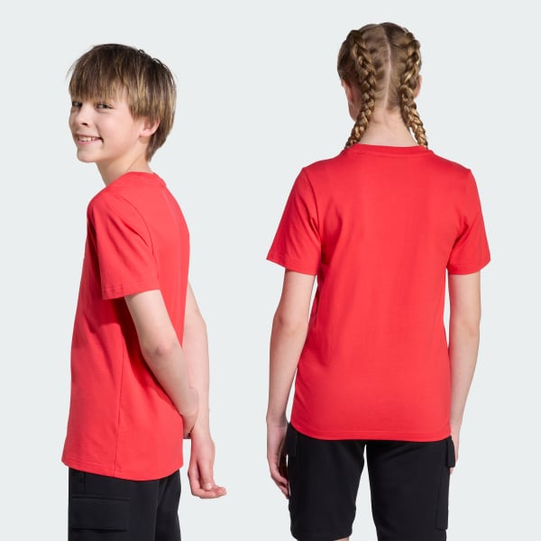 Rojo Polo universitario Graphic para niños
