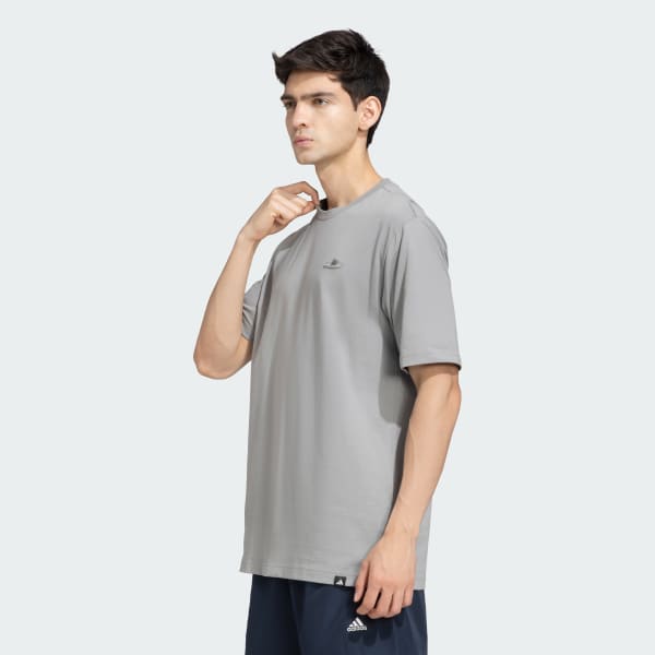 Grey M L SLIDE TEE