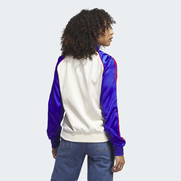 Satin SST Track Jacket - White, Women's Lifestyle