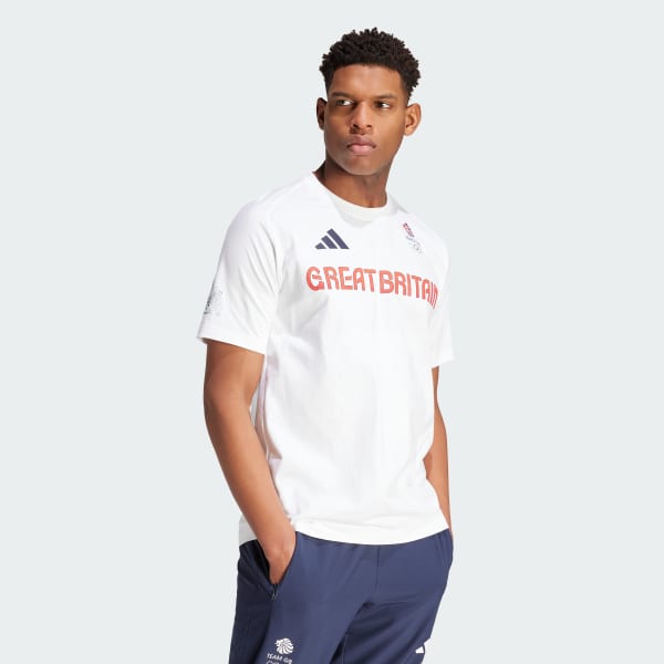 adidas Team GB Z.N.E. T Shirt White Free Delivery adidas UK