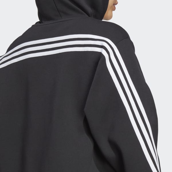 adidas Future Icons 3-Stripes Full-Zip Hoodie - Black