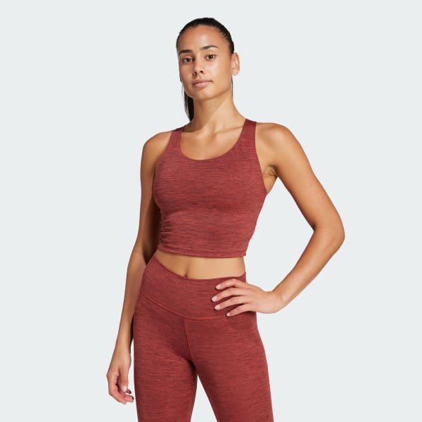 Red All Me Medium-Support Long Line Bra Tank Top