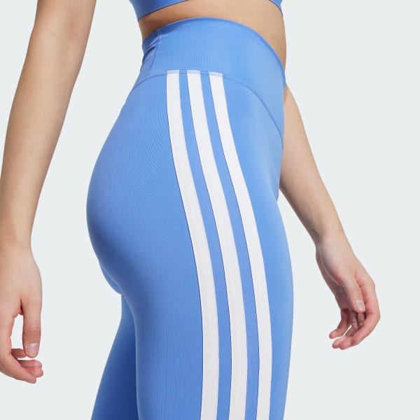 adidas Optime Essentials 3-Stripes 7/8 Leggings - Blue