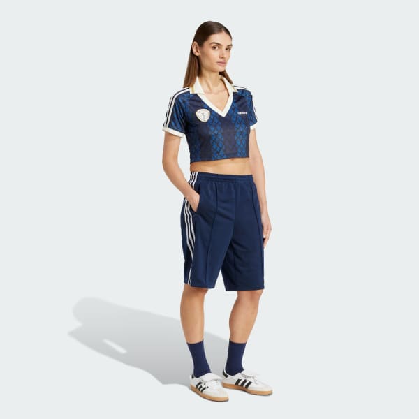 Black adidas Originals Retro Sports Cricket-inspired Cropped Jersey