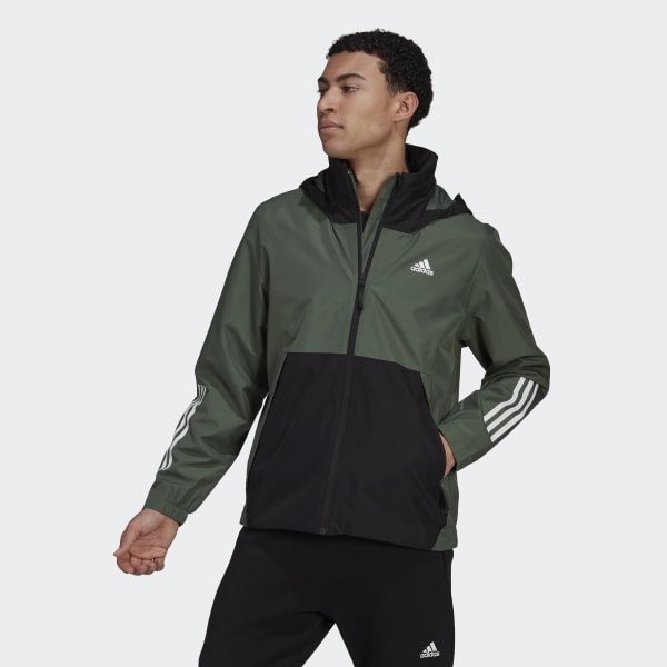zelená Bunda BSC 3-Stripes RAIN.RDY