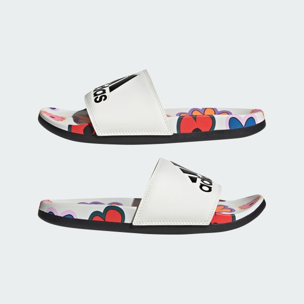 White adidas hotsell slide