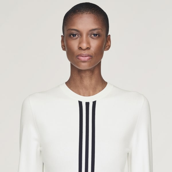 adidas Y-3 3-Stripes Long Sleeve Tee - White | Free Shipping with