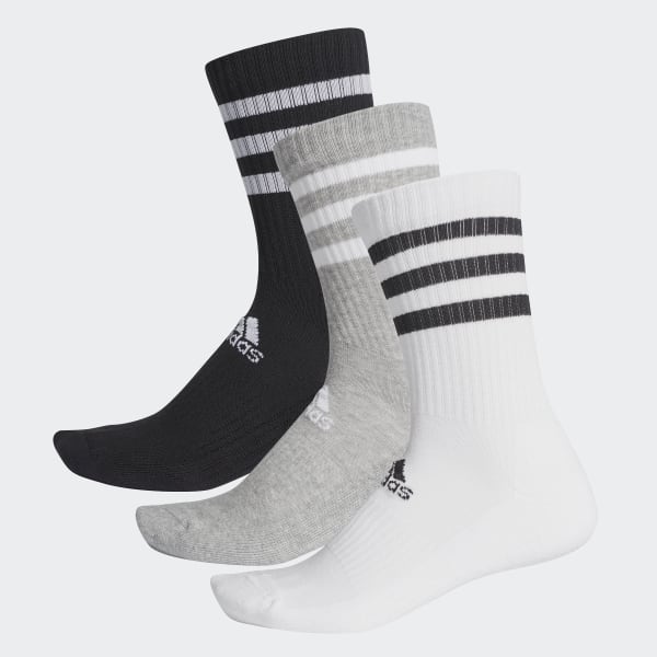 adidas 3-Stripes Cushioned Crew Socks 3 Pairs - Grey | adidas Australia