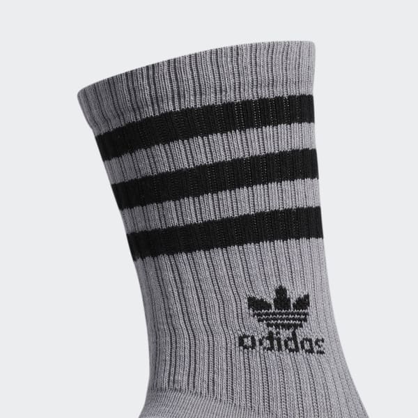 adidas Roller Crew Socks 3 Pairs - Grey, Men's Lifestyle