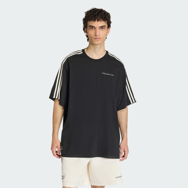 สีดำ เสื้อยืด Consortium