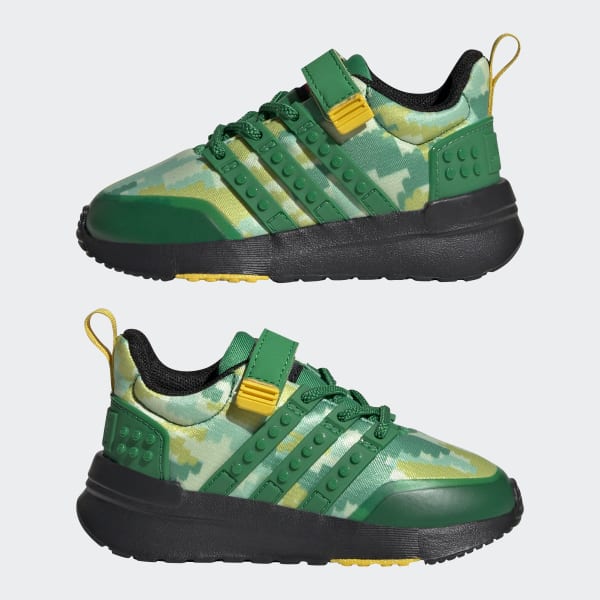 adidas x LEGO® Racer TR21 Elastic Lace and Top Shoes - Green | Kids' Lifestyle | Sportswear