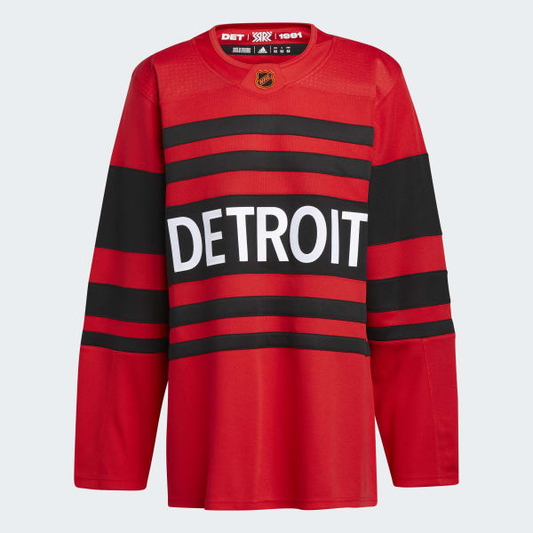 adidas Red Wings Authentic Reverse Retro Wordmark Jersey - Red | Men's ...